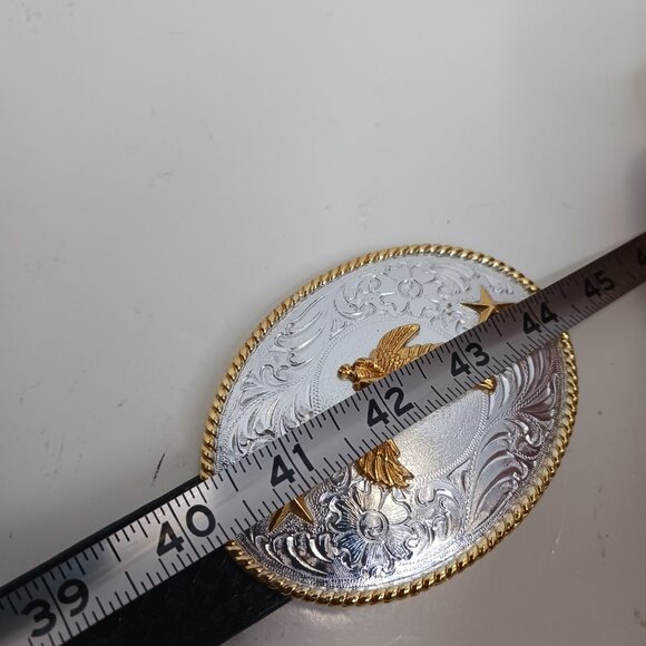 Nocona Vintage Buckle Men's Black Belt 42 x 105 - Picture 8 of 8